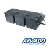 AKWADO Teichfilter Durchlauffilter CBF-350C bis 90000l inkl. UVC-Klärer 36 Watt -