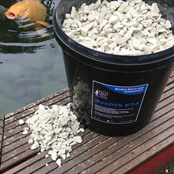Zeolith (10 kg) als Filtermaterial für kristallklares Wasser, entfernt Schadstoffe­ im trüben Teich Aquarium Koiteich und Schwimmteich –­ Filtermedium gegen Algen-Vermehrung als Natur- und Biofilter im Gartenteich - 4
